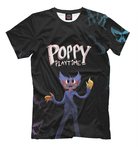 Футболка для мальчиков с изображением Poppy Playtime цвета Белый