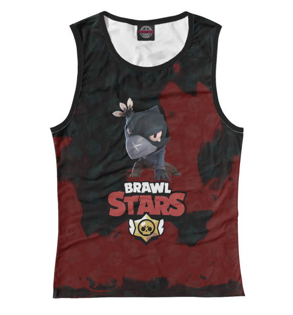 Женская майка с изображением Brawl Stars: Crow цвета Белый