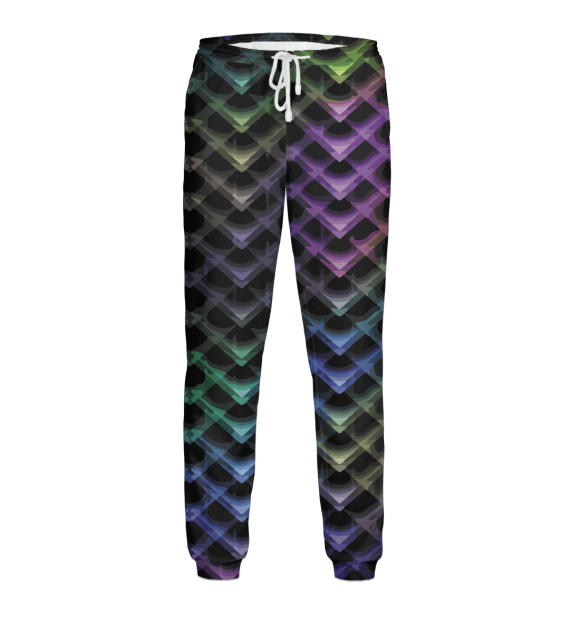 Мужские спортивные штаны с изображением Abstract pattern цвета Белый