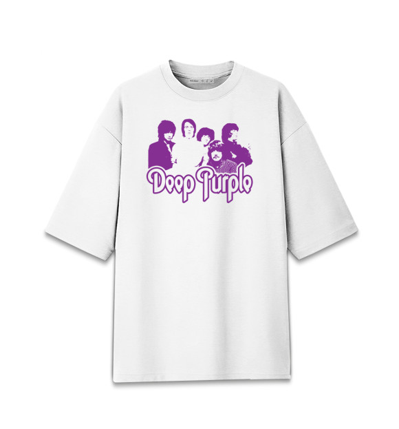 Женская футболка оверсайз с изображением Deep Purple цвета Белый