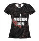 Женская футболка Green day