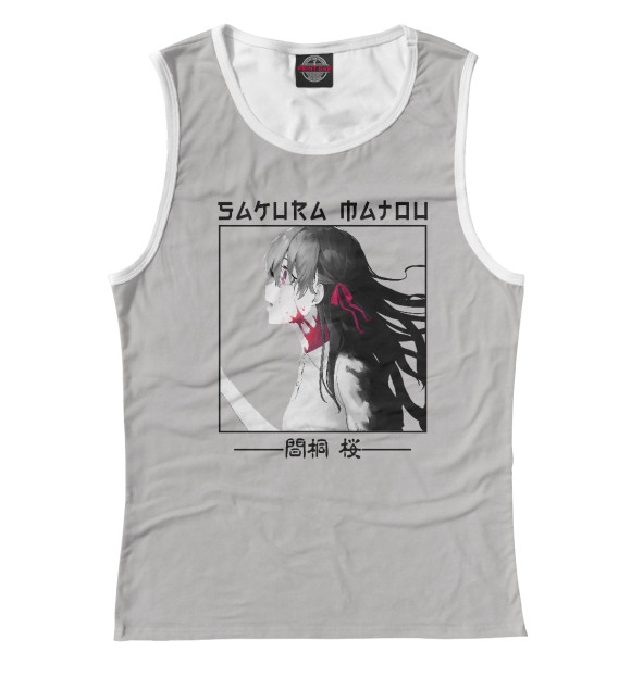 Майка для девочки с изображением Сакура Мато. Судьба цвета Белый