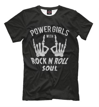 Мужская футболка Power Girls with Rock n Roll