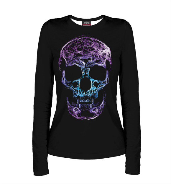 Женский лонгслив с изображением Illusion цвета Белый