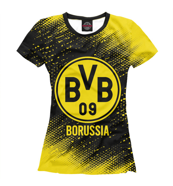 Женская футболка с изображением Borussia / Боруссия цвета Белый