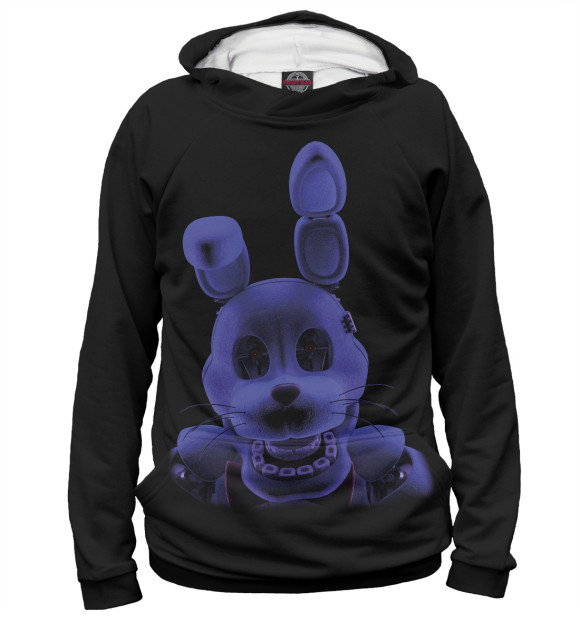 Мужское худи с изображением Five Nights at Freddy's цвета Белый