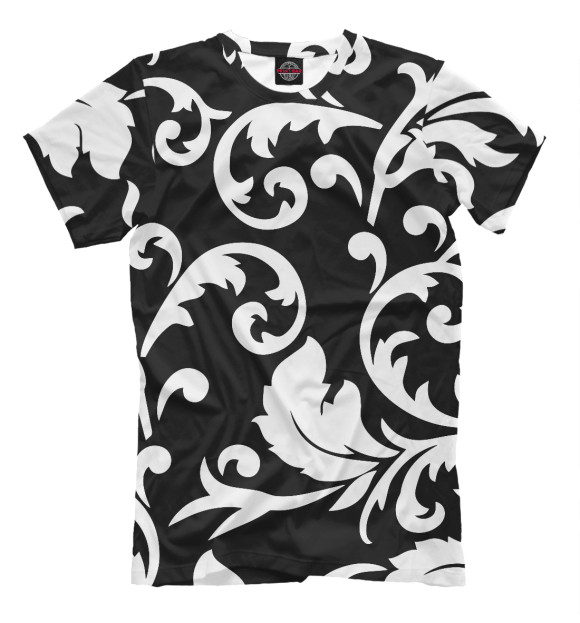 Футболка для мальчиков с изображением Minimalist floral pattern цвета Белый