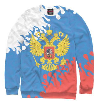 Мужской свитшот Флаг и герб России