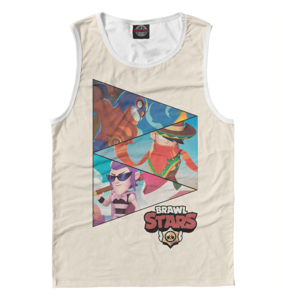 Мужская майка с изображением Эль Примо, Эдгар, Мортис цвета Белый