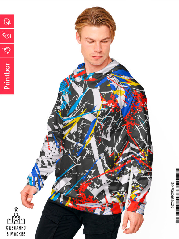 Женское худи с изображением Геометрия цвета Белый