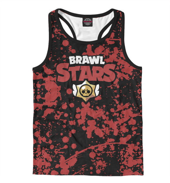 Мужская майка-борцовка с притом Brawl Stars цвета Белый Мужская майка-борцовка с изображением Brawl Stars цвета Белый