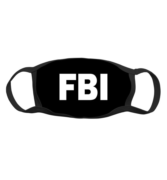 Маска тканевая с изображением FBI цвета Белый