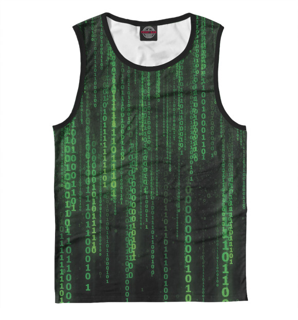 Мужская майка с изображением Матрица цвета Белый