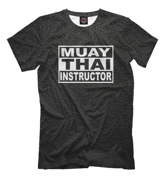 Мужская футболка с изображением Muay Thai Instructor цвета Белый