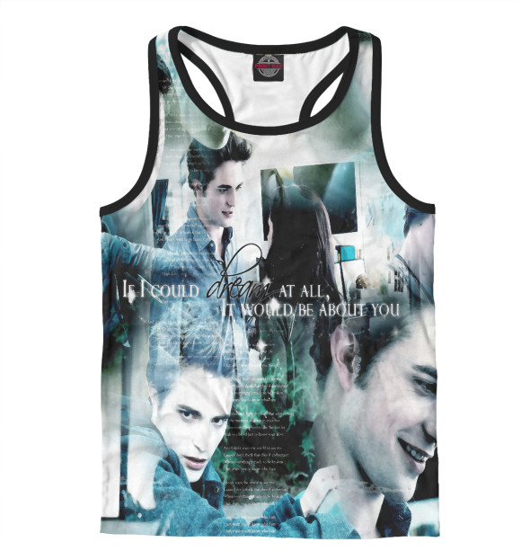 Мужская майка-борцовка с изображением Любовь Вампиров | Сумерки цвета Белый