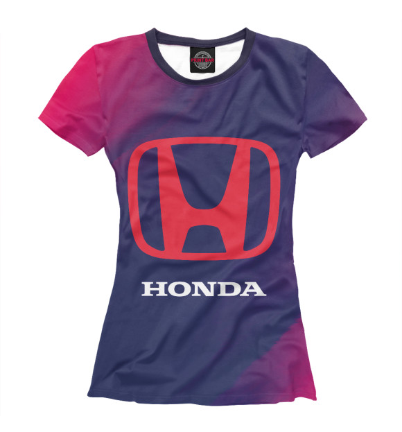 Женская футболка с изображением Honda / Хонда цвета Белый