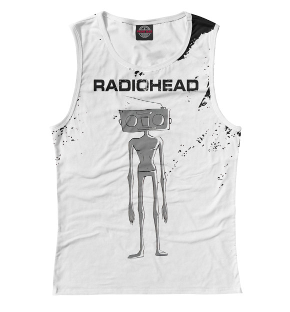 Майка для девочки с изображением Radiohead цвета Белый