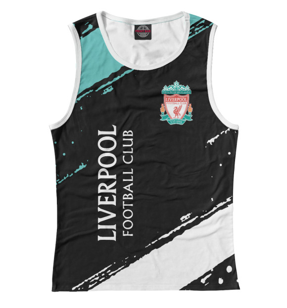 Женская майка с изображением Liverpool | краска цвета Белый