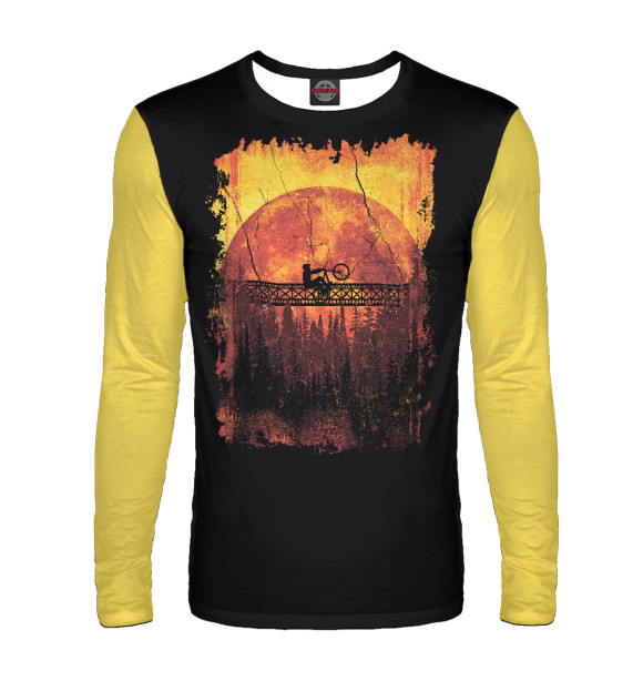 Мужской лонгслив с изображением MTB Vintage Moon цвета Белый