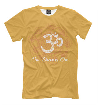 Мужская футболка Om Shanti Ом (мантра)