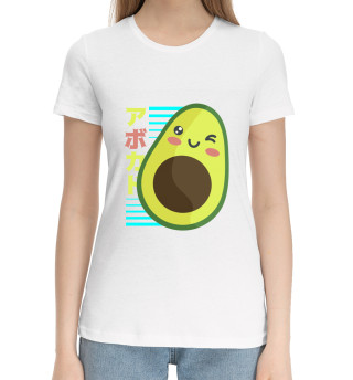 Хлопковая футболка для девочек Kawaii Anime Avocado