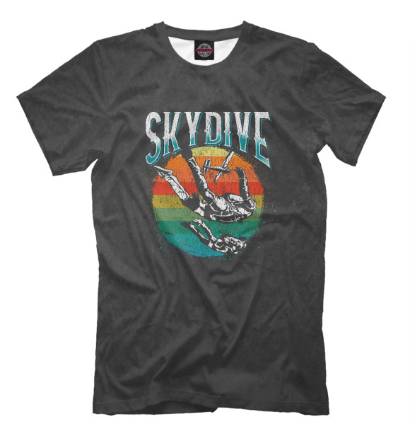 Футболка для мальчиков с изображением Skydive цвета Белый