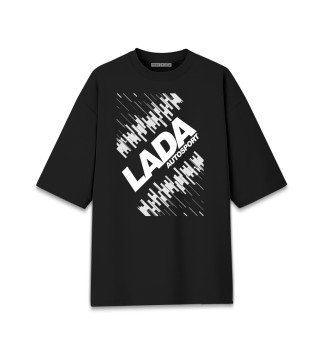 Женская футболка оверсайз Lada Autosport - Глитч