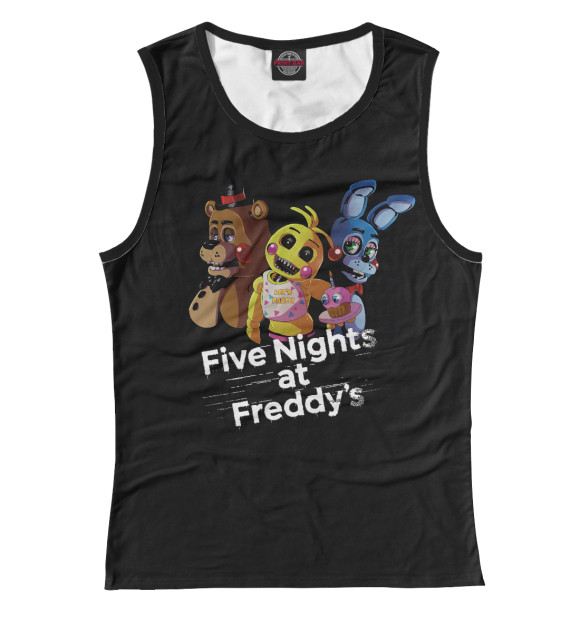 Майка для девочки с изображением Five Nights at Freddy's цвета Белый