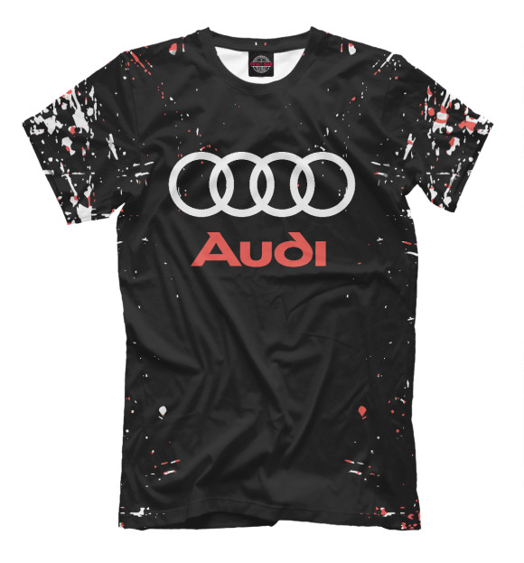 Мужская футболка с изображением Audi цвета Белый