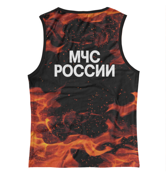 Женская майка с изображением МЧС России + спина цвета Белый