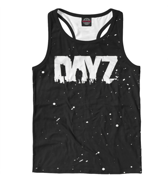 Мужская майка-борцовка с изображением DayZ цвета Белый