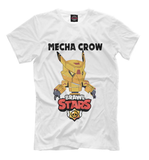 Мужская футболка с изображением Brawl Stars CROW цвета Белый