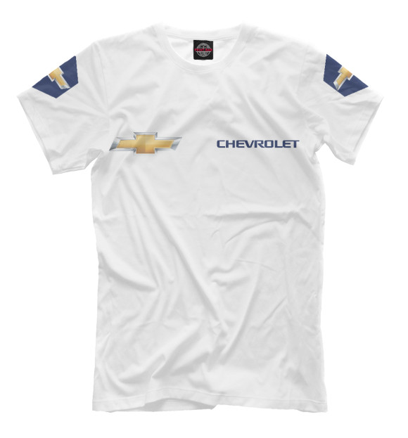 Мужская футболка с изображением Chevrolet цвета Белый