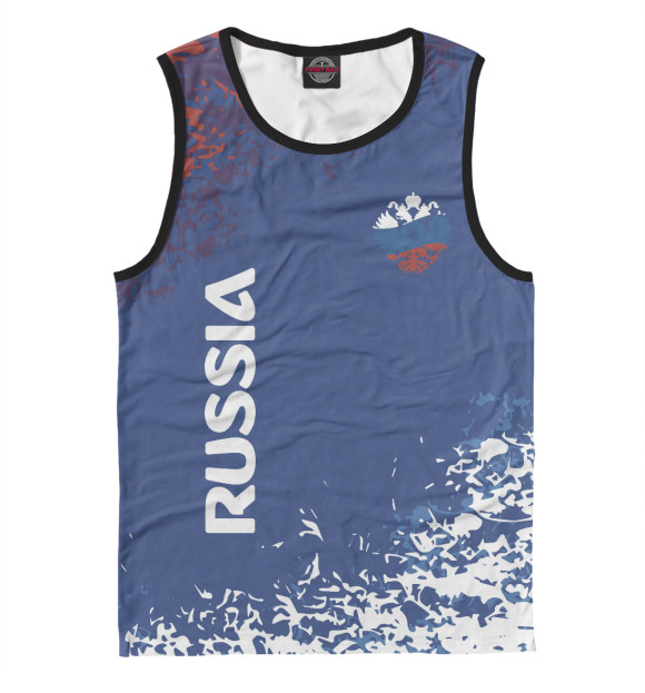 Майка для мальчика с изображением RUSSIA цвета Белый