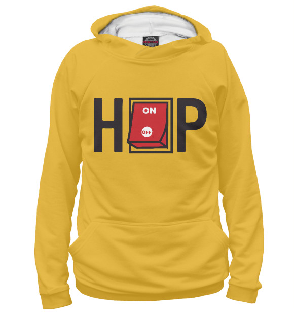 Женское худи с изображением Hip Hop цвета Белый