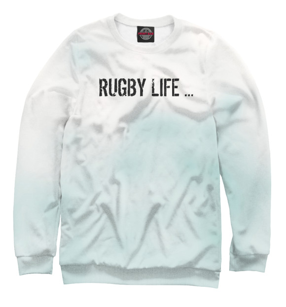 Свитшот для мальчиков с изображением RUGBY LIFE ... цвета Белый