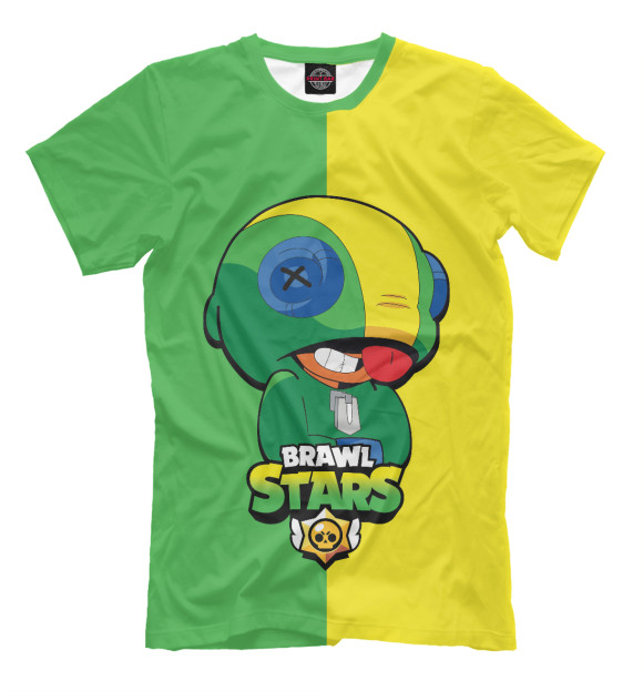 Мужская футболка с изображением Leon - Brawl Stars цвета Белый