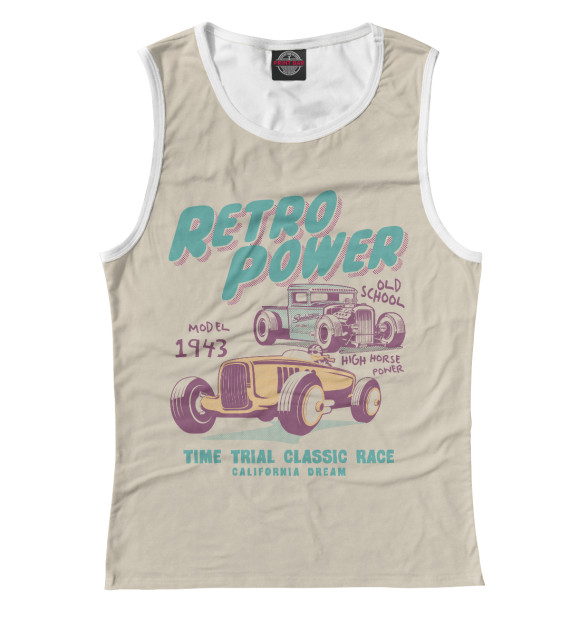 Майка для девочки с изображением Retro цвета Белый