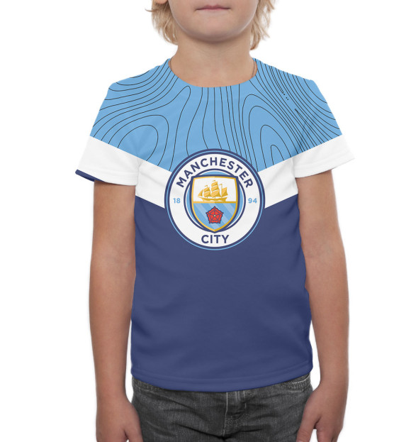 Футболка для мальчиков с изображением Manchester City цвета Белый