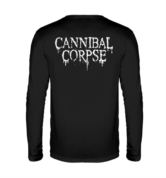 Мужской лонгслив с изображением Cannibal Corpse цвета Белый