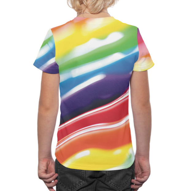 Футболка для мальчиков с изображением Радужные цвета Белый