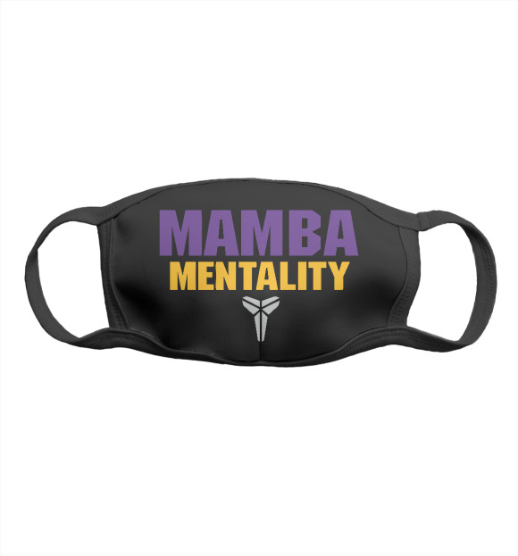 Маска тканевая с изображением Mamba Mentality цвета Белый