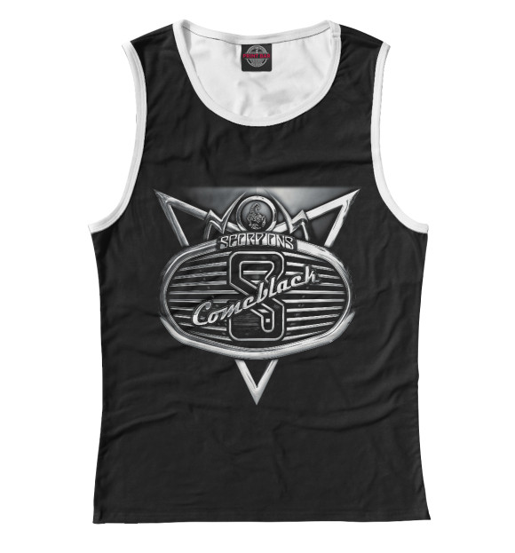 Майка для девочки с изображением Scorpions цвета Белый