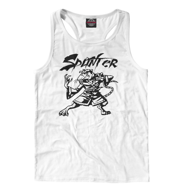 Мужская майка-борцовка с изображением Splinter цвета Белый