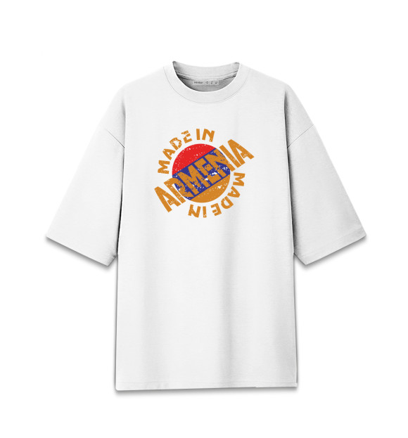 Женская футболка оверсайз с изображением Сделано в Армении цвета Белый