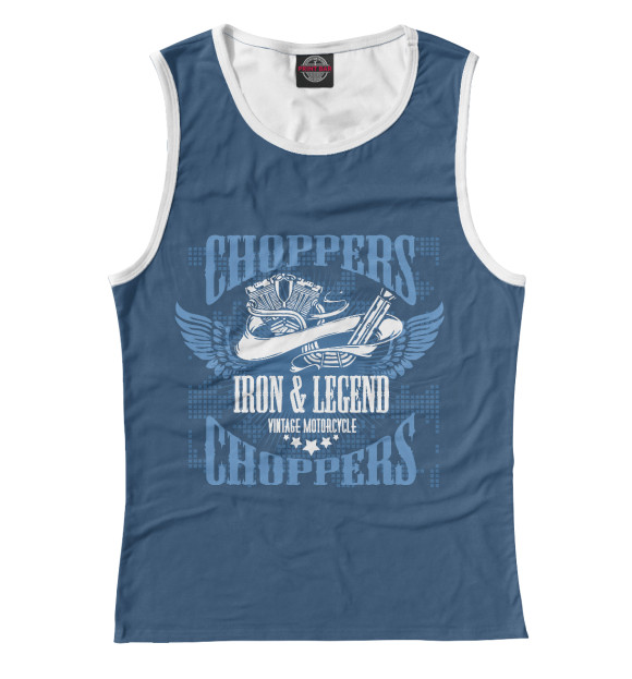 Майка для девочки с изображением Choppers цвета Белый