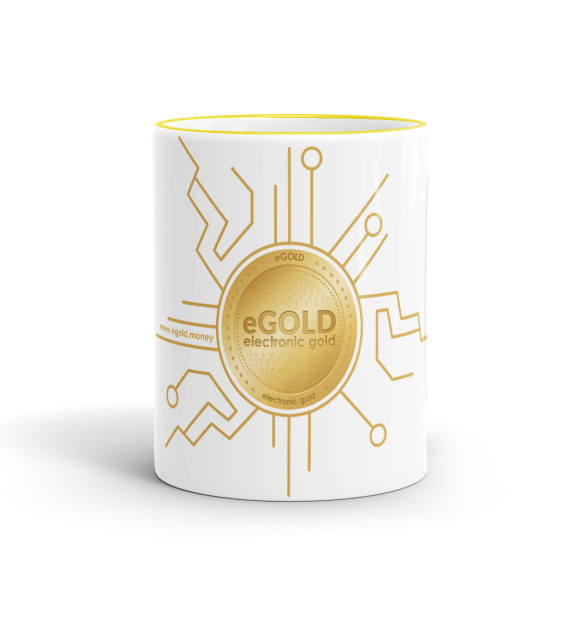 Кружка с изображением Electogold white eGOLD цвета желтый