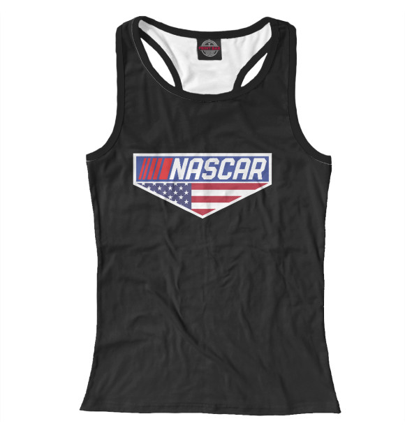 Женская майка-борцовка с изображением NASCAR цвета Белый