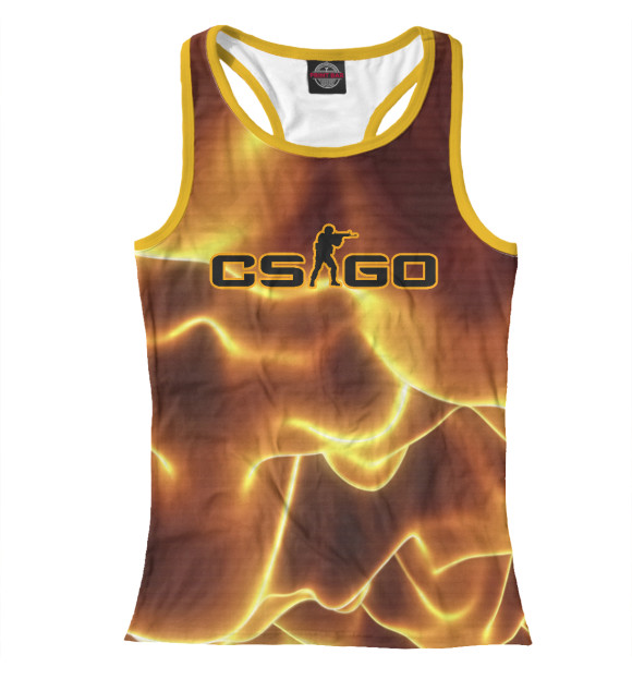 Женская майка-борцовка с изображением CS:GO цвета Белый