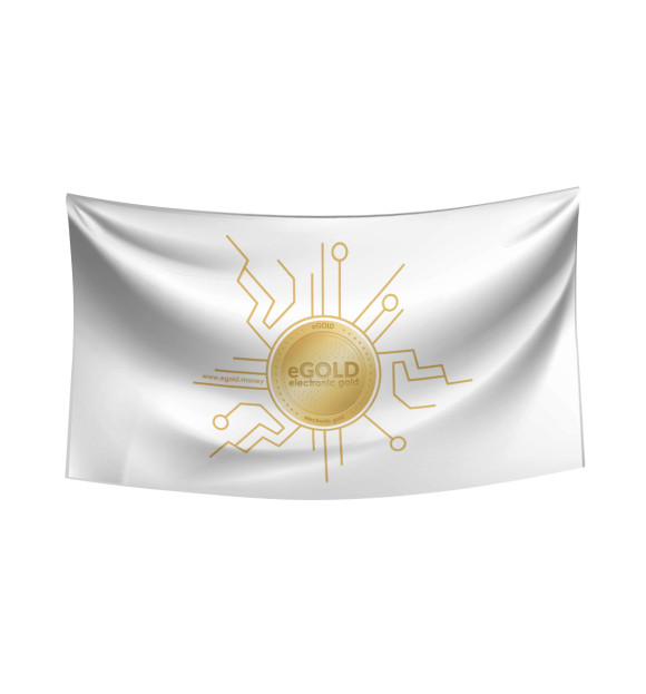 Флаг с изображением Electogold white eGOLD цвета Белый